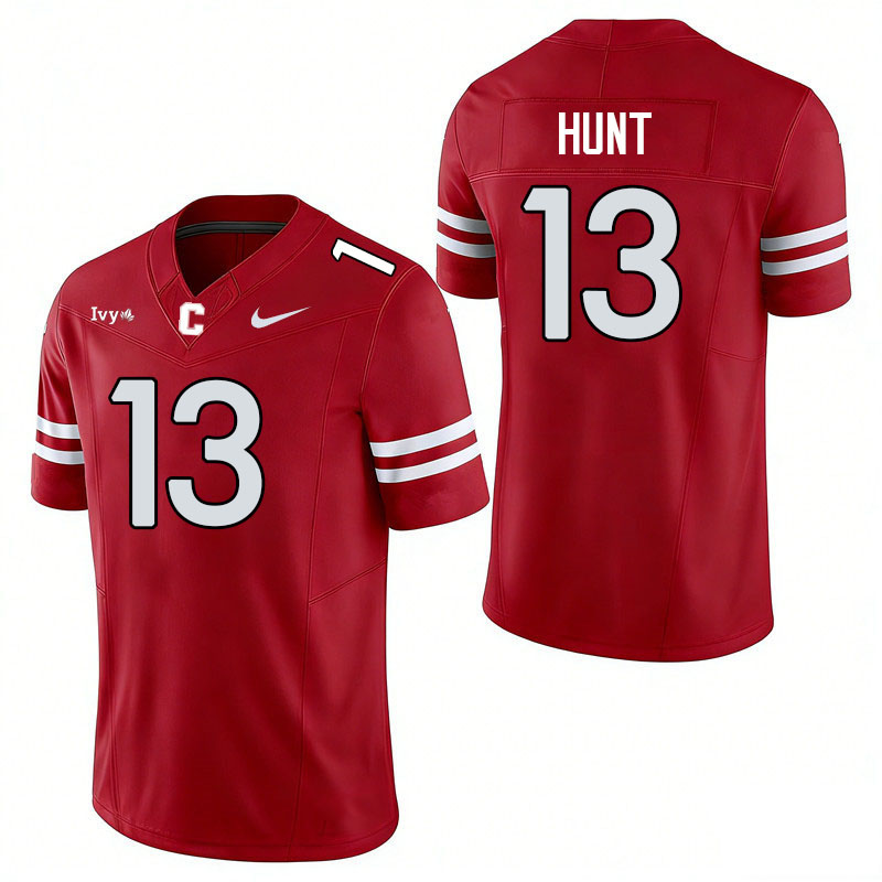 Cornell Big Red #13 Jalyx Hunt College Football Jerseys,Uniforms Stitched-Red